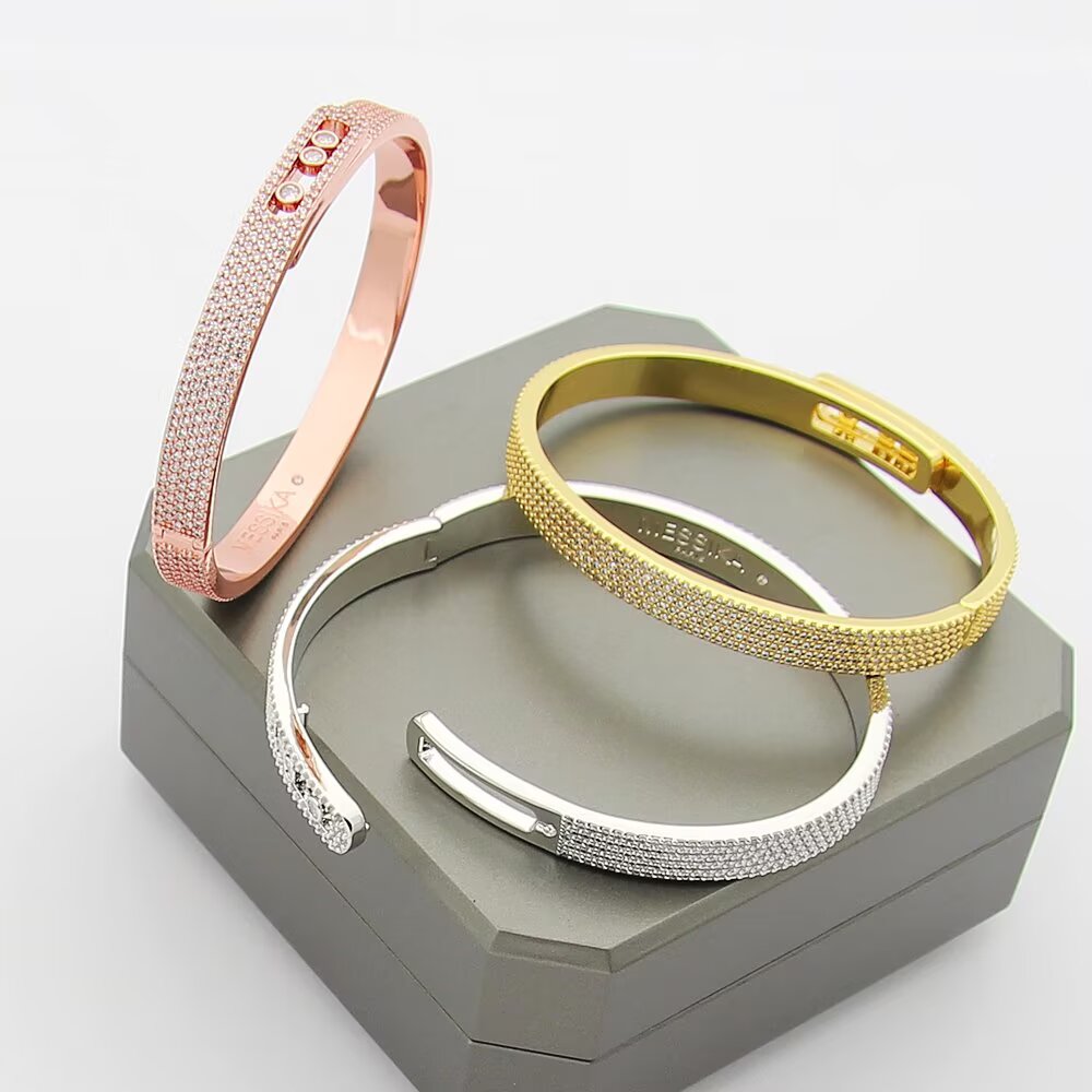 [⭐Seralia]Move Noa Full Pavé Diamond Bangle Bracelet