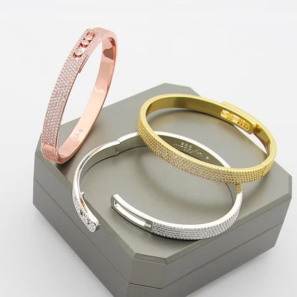 [⭐Seralia]Move Noa Full Pavé Diamond Bangle Bracelet