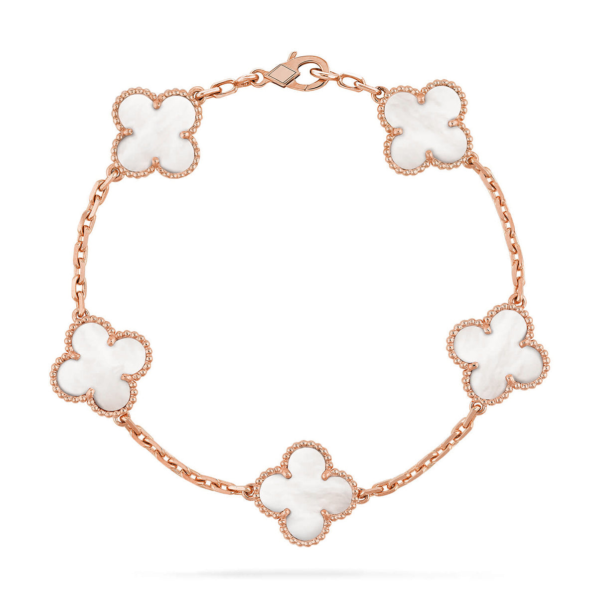 [⭐Seralia]CLOVER WHITE PEARL MOP 5 MOTIF BRACELET COLLECTION