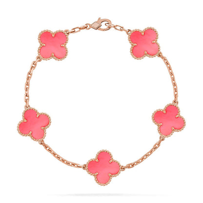[⭐Seralia] CLOVER 5 MOTIFS  PINK MOP BRACELET COLLECTION