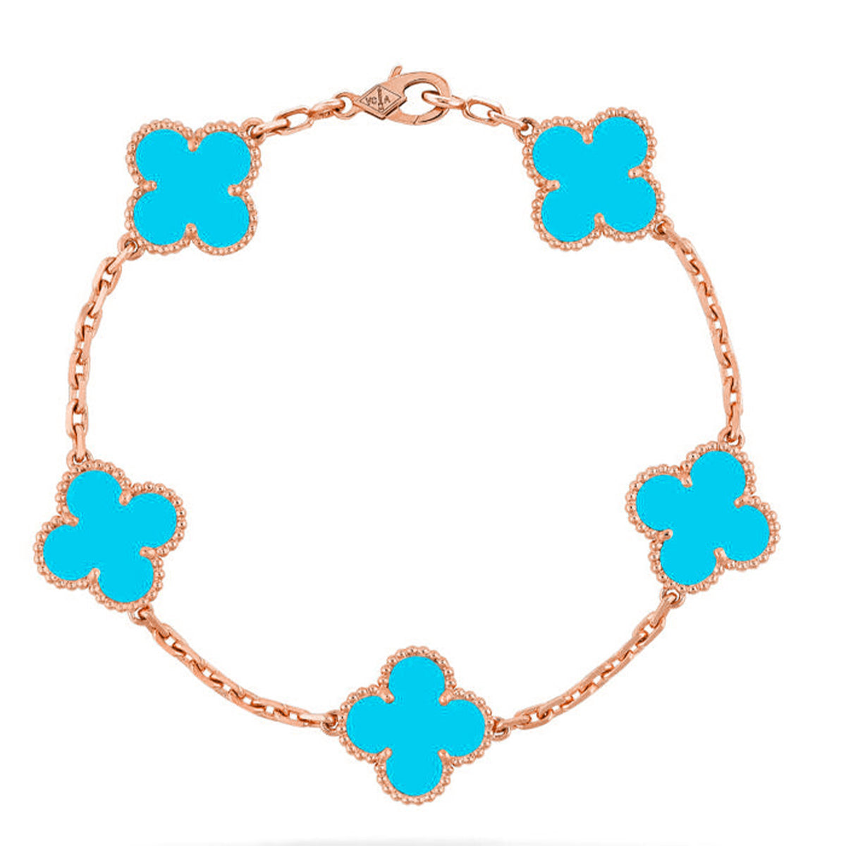 [⭐Seralia] CLOVER 5 MOTIF TURQUOISE BRACELET COLLECTION