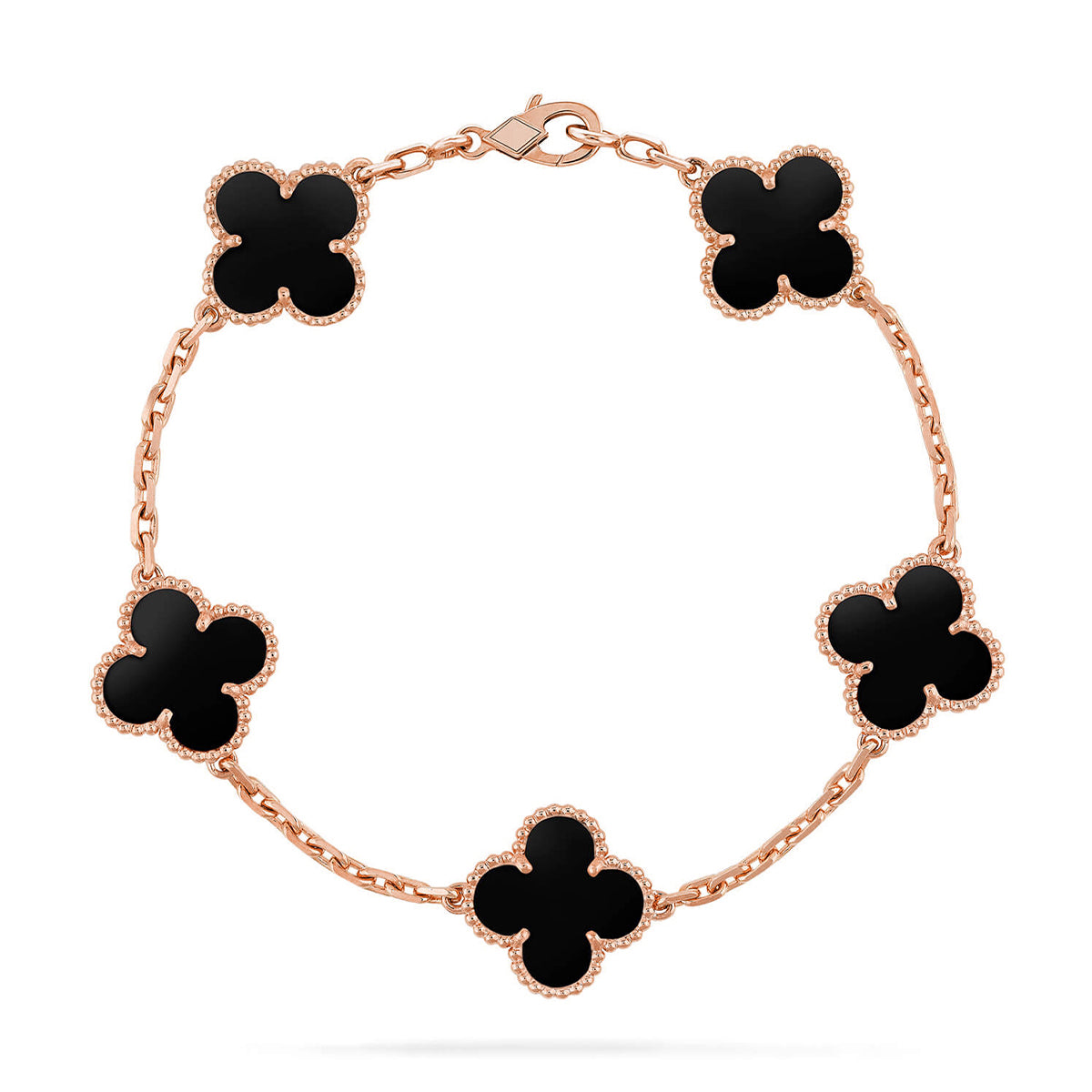 [⭐Seralia] CLOVER 5 MOTIF ONYXS BRACELET COLLECTION