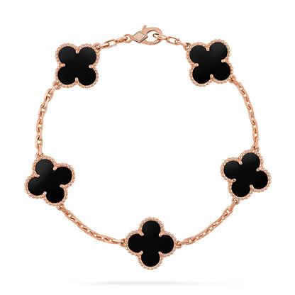 [⭐Seralia] CLOVER 5 MOTIF ONYXS BRACELET COLLECTION