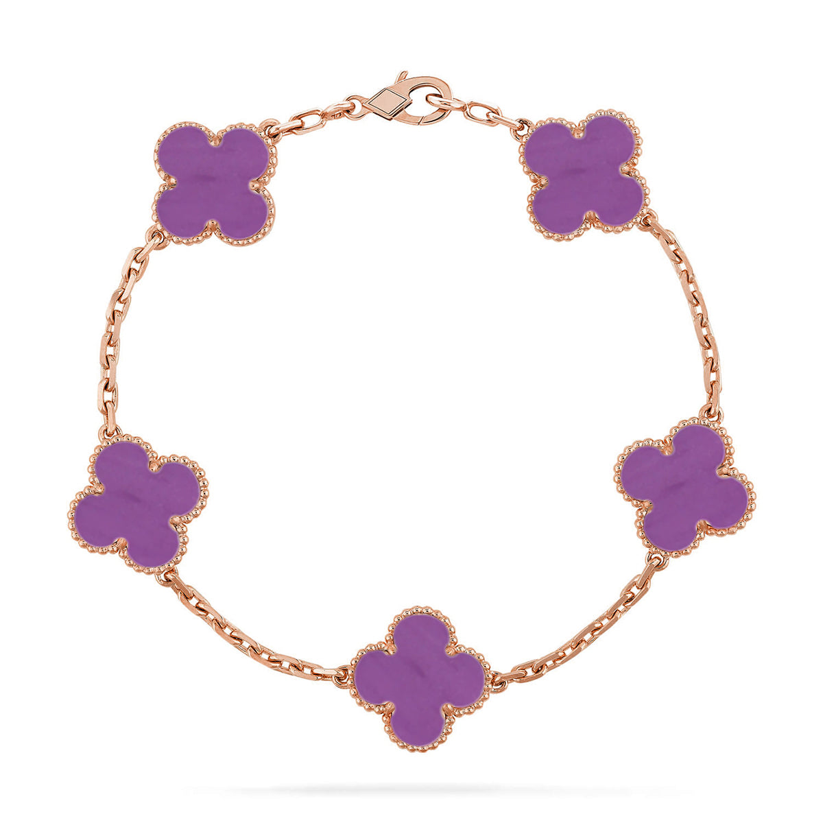 [⭐Seralia] CLOVER 5 MOTIF VIOLET BRACELET COLLECTION
