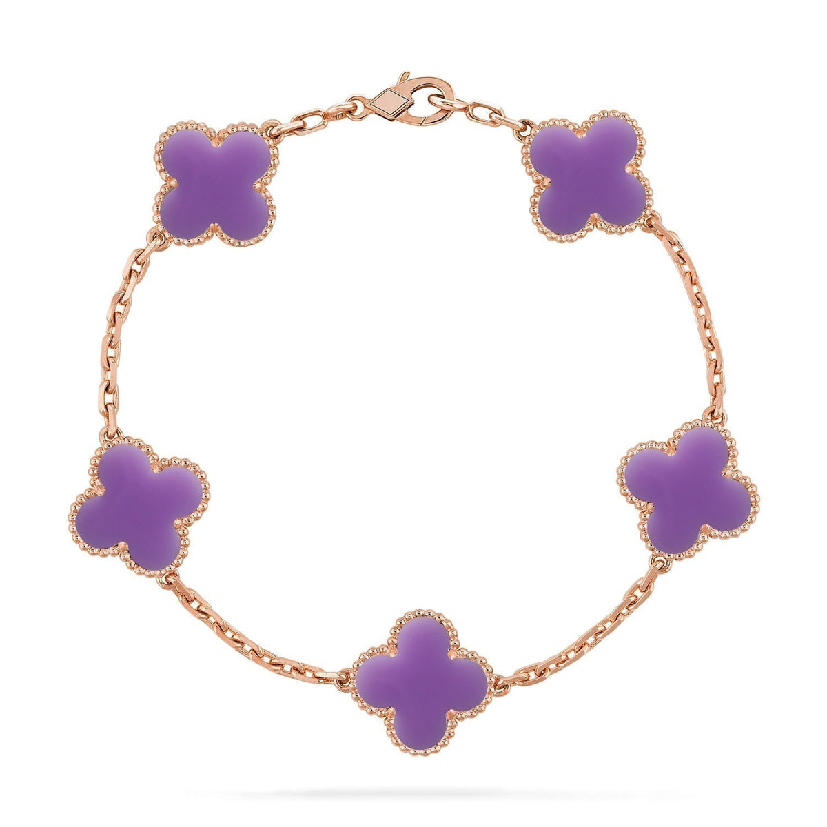 [⭐Seralia]CLOVER 5 MOTIF LIGHT PURPLE BRACELET COLLECTION