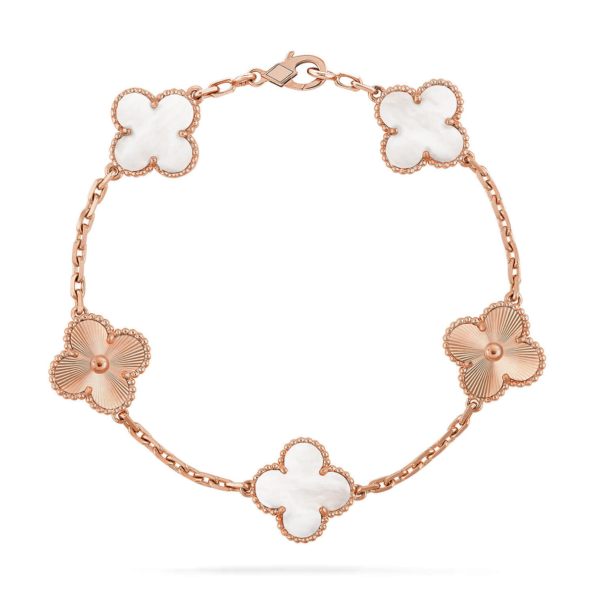 [⭐Seralia]CLOVER WHITE PEARL MOP 5 MOTIF BRACELET COLLECTION