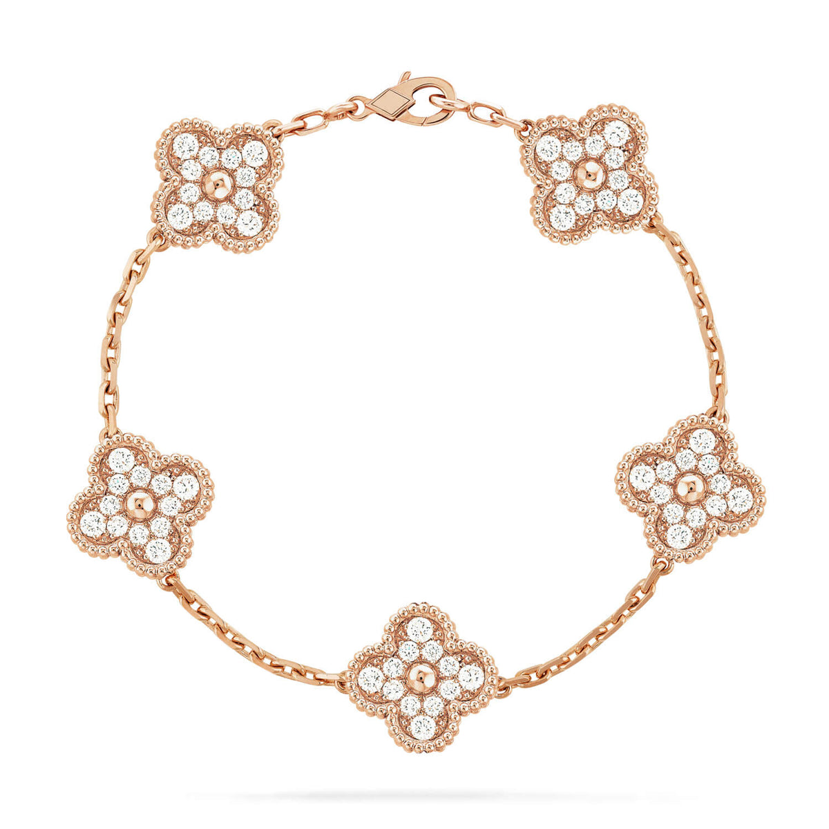[⭐Seralia] CLOVER 5 MOTIF FULL DIAMOND BRACELET COLLECTION