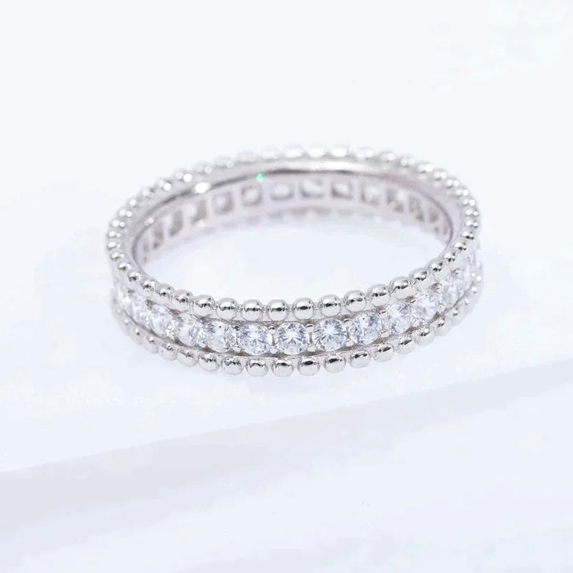 [⭐Seralia]PERLEE DIAMOND SILVER RING