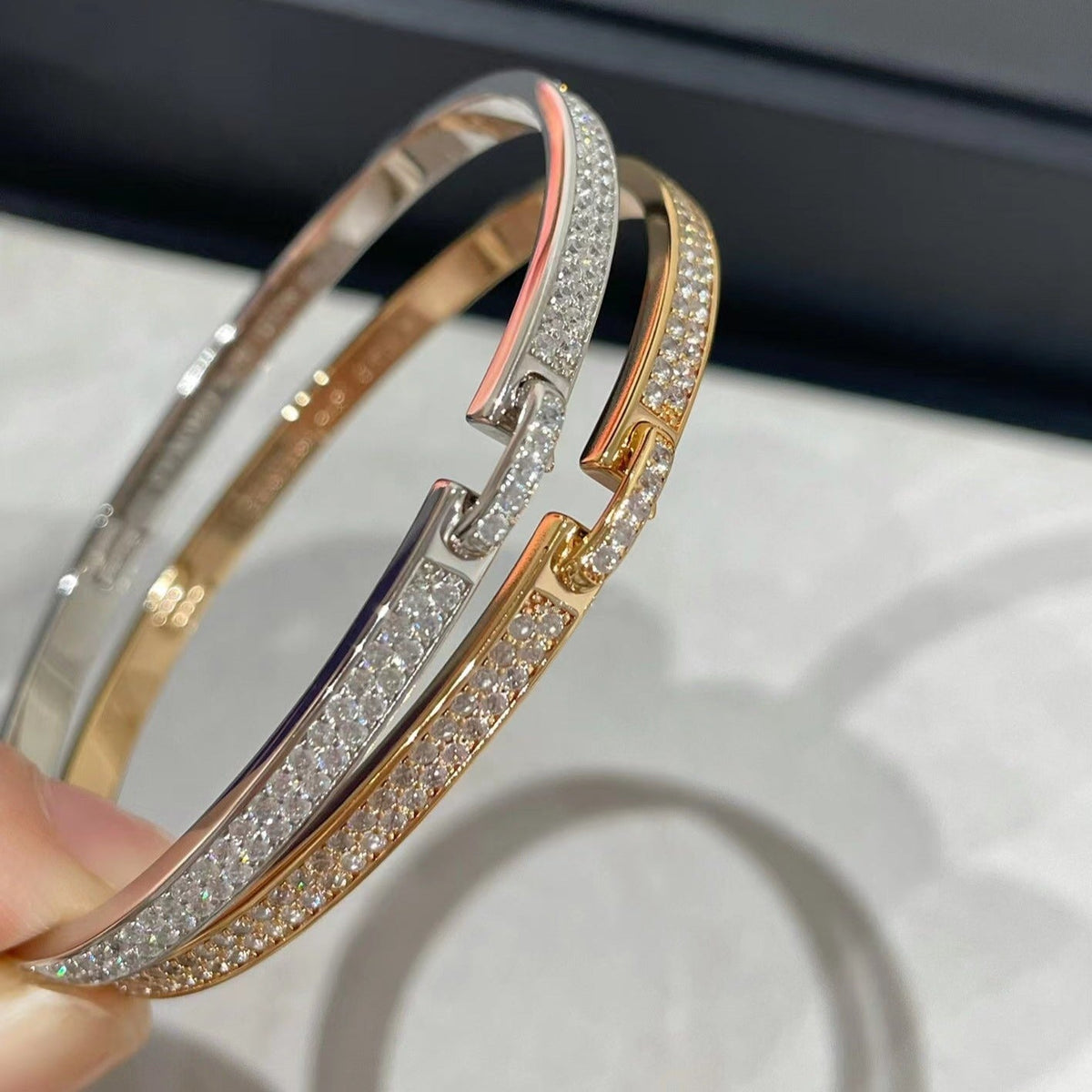 [⭐Seralia]LIENS VIDENCE DIAMOND PAVED BRACELET