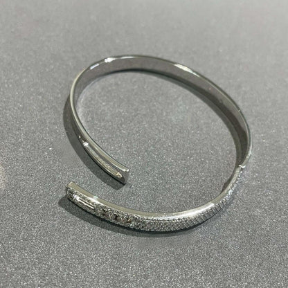 [⭐Seralia]Move Noa Rose Gold Pavé Diamond Bangle Bracelet