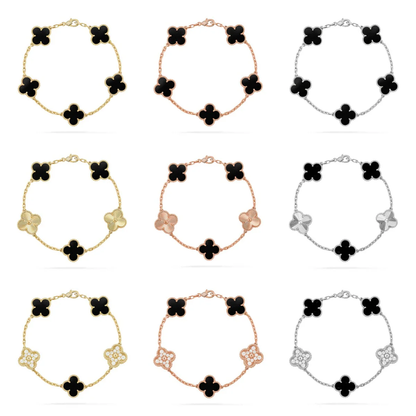 [⭐Seralia] CLOVER 5 MOTIF ONYXS BRACELET COLLECTION
