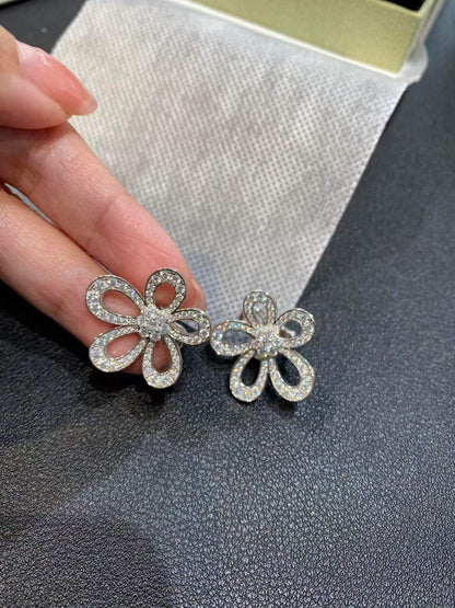 [⭐Seralia]FLOWERLACE EARRINGS FULL DIAMONDS