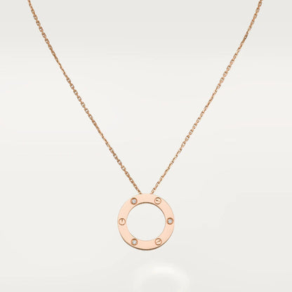 [⭐Seralia]LOVE NECKLACE 16MM 3 DIAMONDS