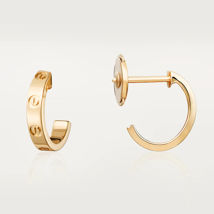 [⭐Seralia]LOVE EARRINGS 2.65MM PINK GOLD