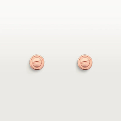 [⭐Seralia]LOVE EARRINGS PINK GOLD 10MM