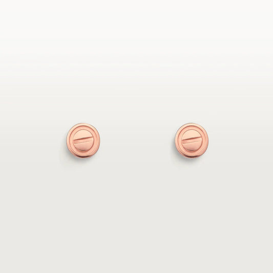 [⭐Seralia]LOVE EARRINGS PINK GOLD 10MM