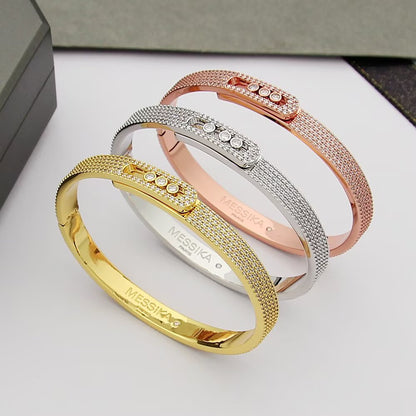 [⭐Seralia]Move Noa Full Pavé Diamond Bangle Bracelet