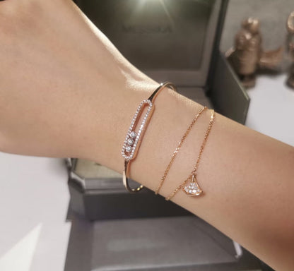 [⭐Seralia]Move Pavé Diamond Bangle Bracelet M