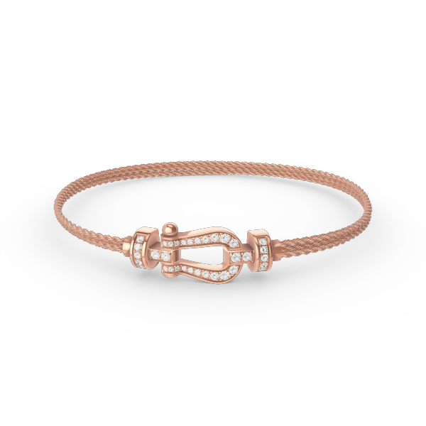 [⭐Seralia]FORCE SMALL HORSESHOE  DIAMOND CHAIN ROPE BRACELET