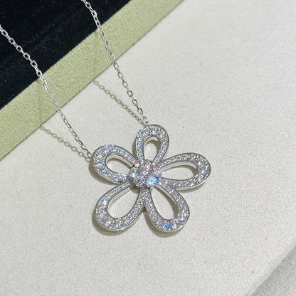 [⭐Seralia]FLOWERLACE NECKLACE FULL DIAMONDS