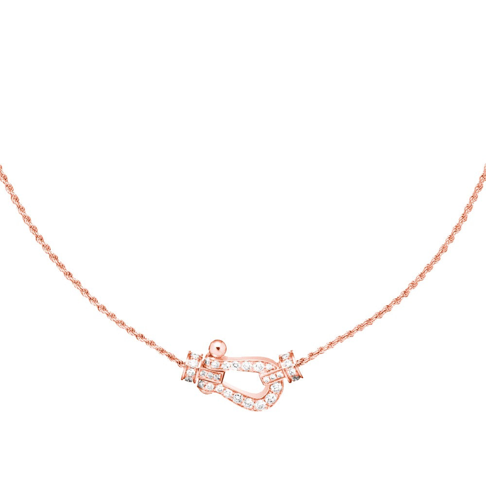 [⭐Seralia]FORCE 10 PINK GOLD DIAMOND NECKLACE