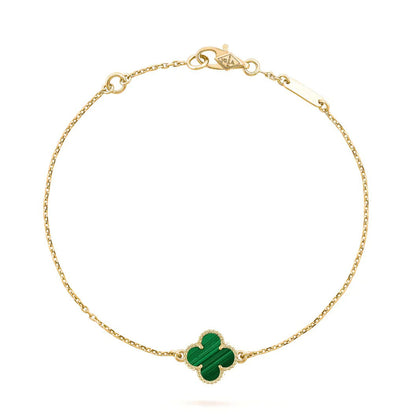 [⭐Seralia]CLOVER BRACELET MALACHITE 1 MOTIF