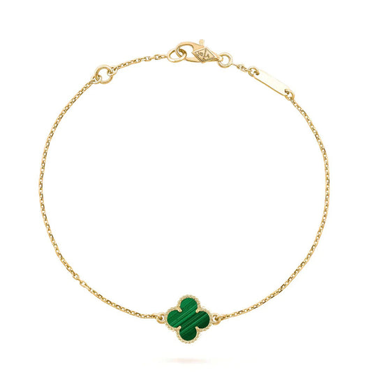 [⭐Seralia]CLOVER BRACELET MALACHITE 1 MOTIF