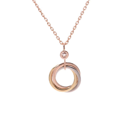 [⭐Seralia]TRINITY SILVER GOLD PINK GOLD NECKLACE