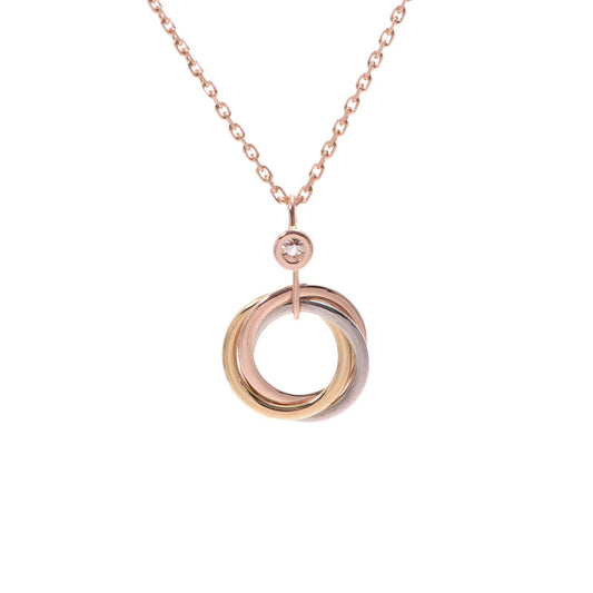 [⭐Seralia]TRINITY SILVER GOLD PINK GOLD NECKLACE