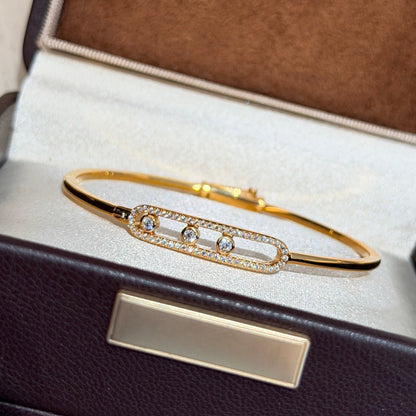 [⭐Seralia]Move Pavé Diamond Bangle Bracelet M