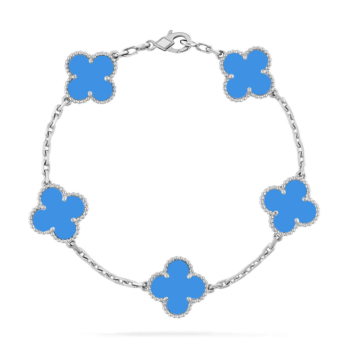 [⭐Seralia] CLOVER 5 MOTIF BLUE AGATE BRACELET COLLECTION