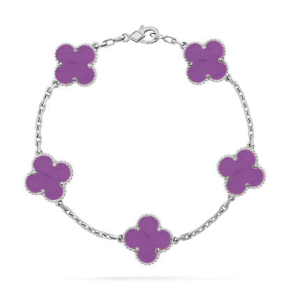 [⭐Seralia] CLOVER 5 MOTIF VIOLET BRACELET COLLECTION