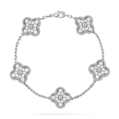 [⭐Seralia] CLOVER 5 MOTIF FULL DIAMOND BRACELET COLLECTION