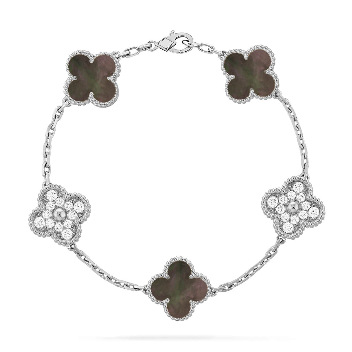 [⭐Seralia] CLOVER 5 MOTIF GRAY MOP BRACELET COLLECTION