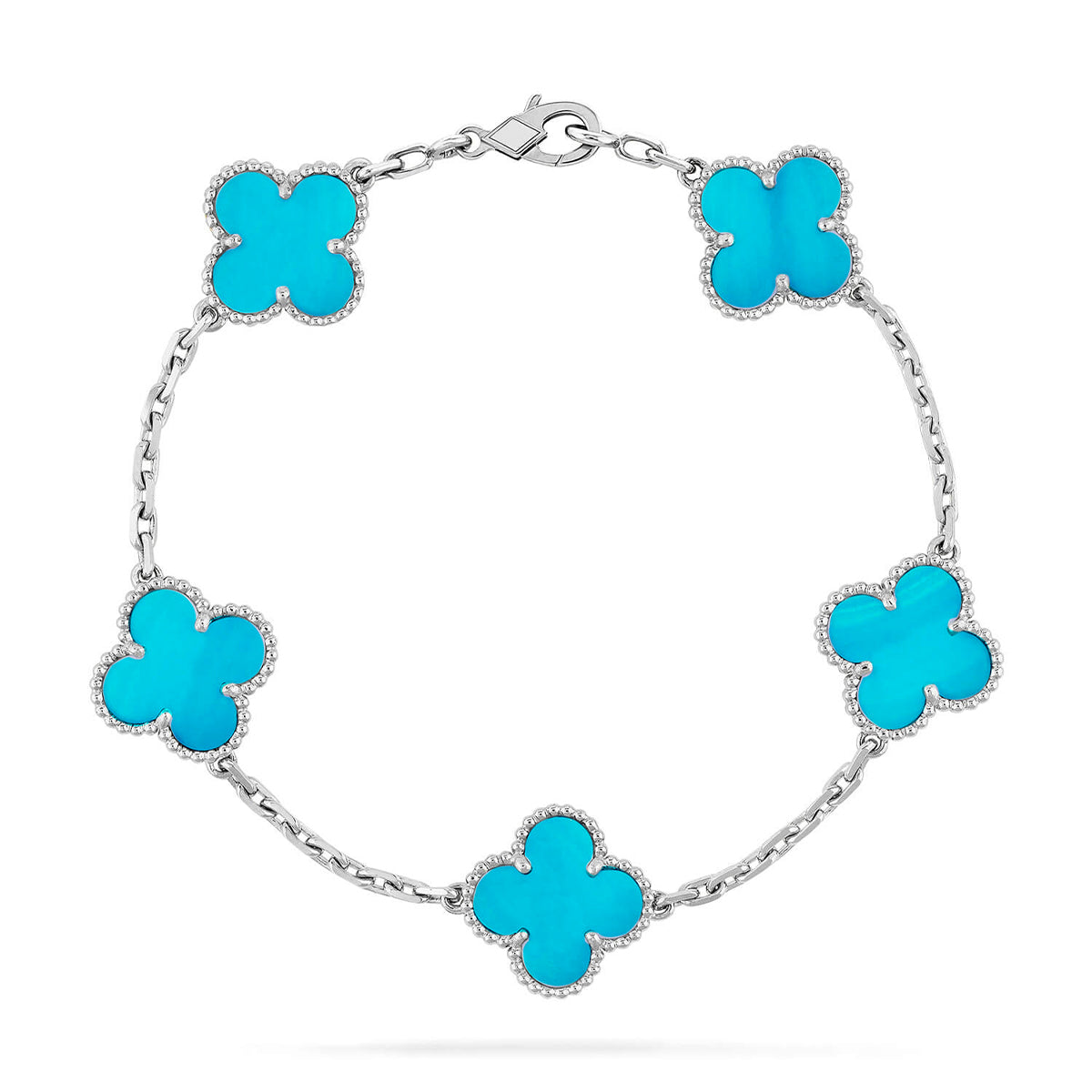 [⭐Seralia] CLOVER 5 MOTIF TURQUOISE BRACELET COLLECTION