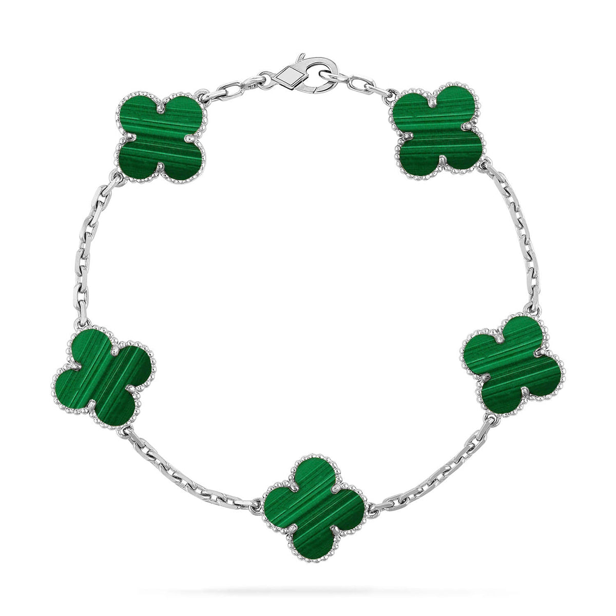 [⭐Seralia] CLOVER 5 MOTIF MALACHITE BRACELET COLLECTION