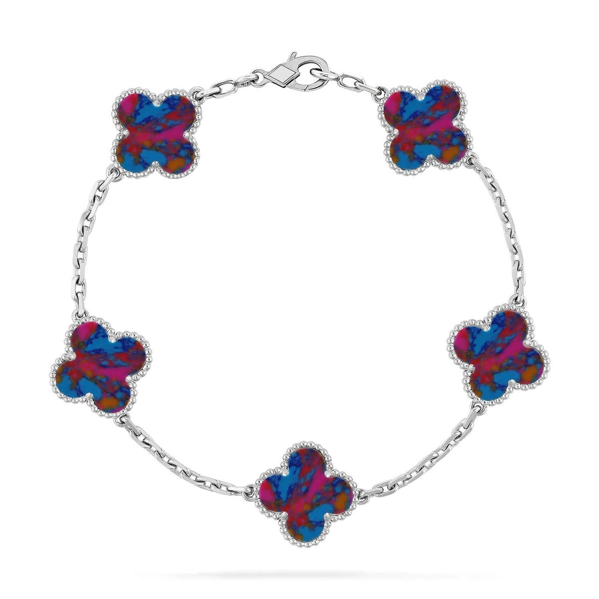 [⭐Seralia]CLOVER 5 MOTIF COLOR GEMSTONES BRACELET COLLECTION