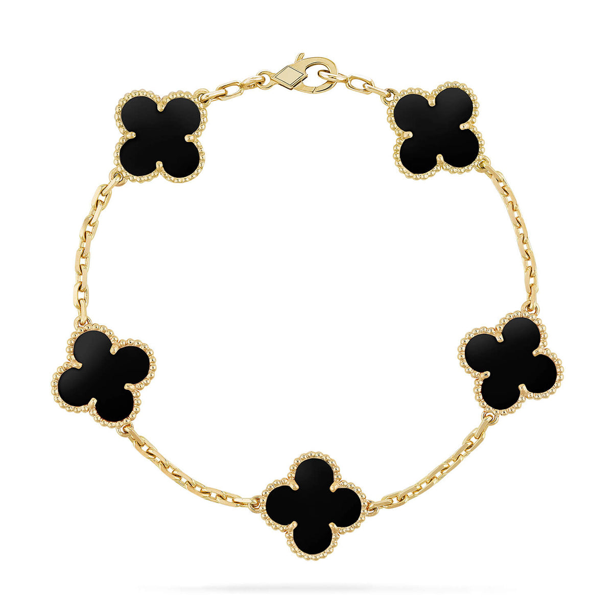 [⭐Seralia] CLOVER 5 MOTIF ONYXS BRACELET COLLECTION