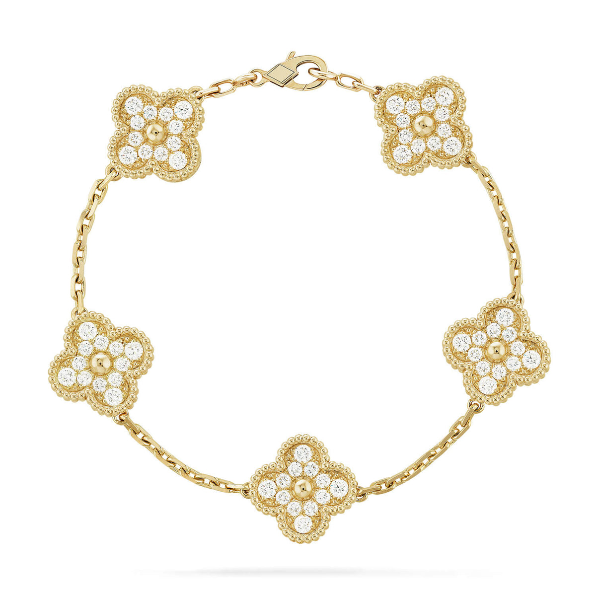 [⭐Seralia] CLOVER 5 MOTIF FULL DIAMOND BRACELET COLLECTION