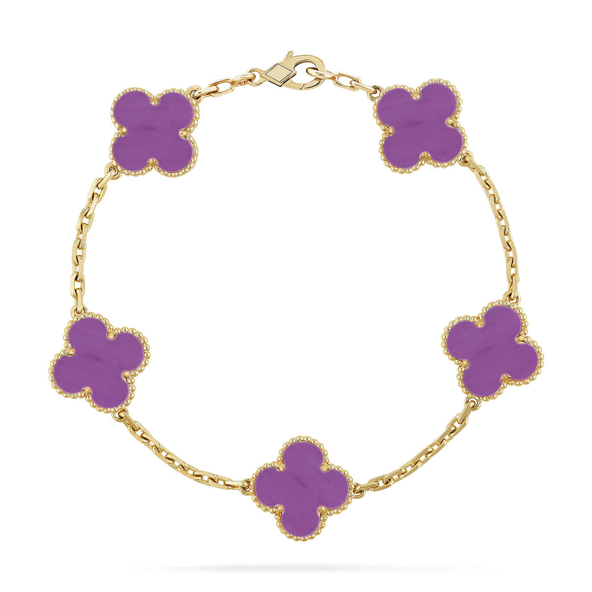 [⭐Seralia] CLOVER 5 MOTIF VIOLET BRACELET COLLECTION