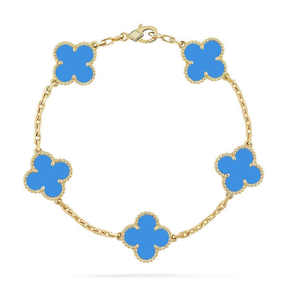 [⭐Seralia] CLOVER 5 MOTIF BLUE AGATE BRACELET COLLECTION