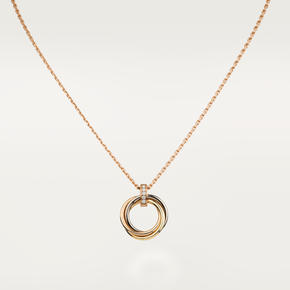 [⭐Seralia]TRINITY NECKLACE GOLD  DIAMONDS