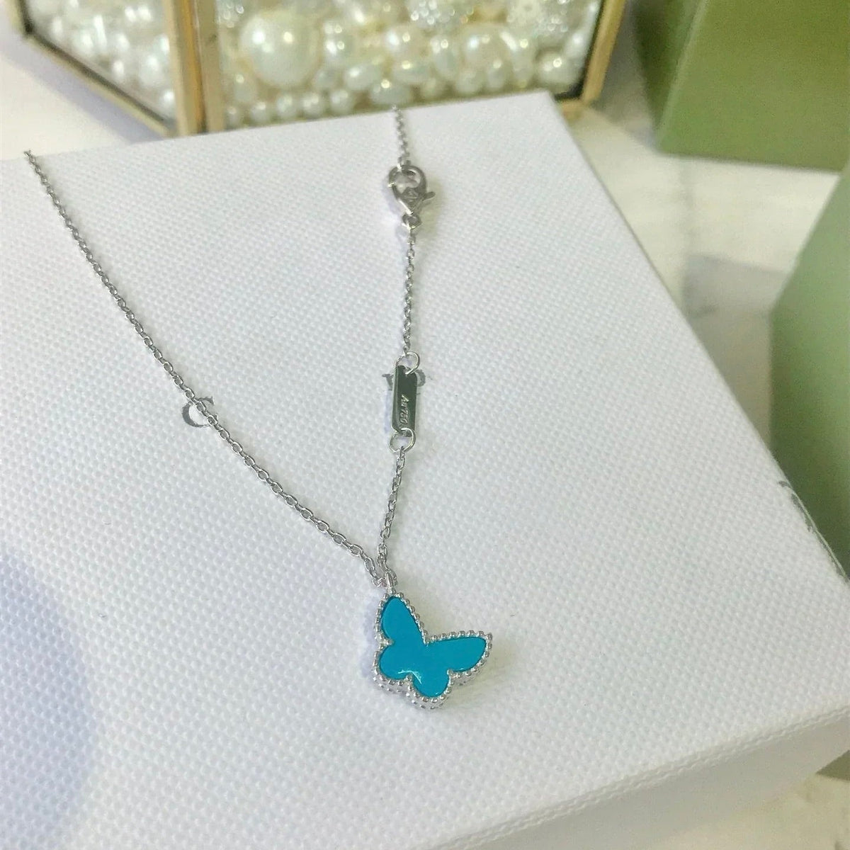 [⭐Seralia]BUTTERFLY TURQUOISE BUTTERFLY BRACELET SILVER