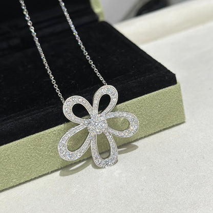 [⭐Seralia]FLOWERLACE NECKLACE FULL DIAMONDS