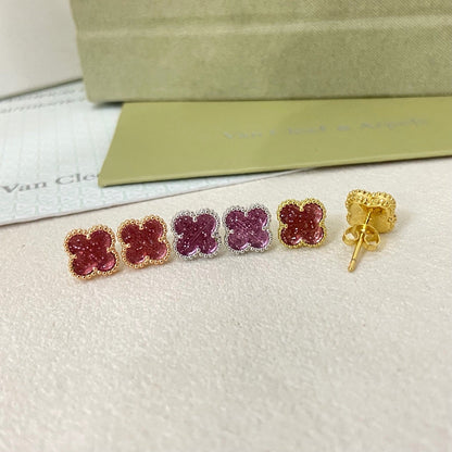 [⭐Seralia]2026 NEW MINI CLOVER 1 MOTIF  BUBBLE PINK ENAMEL