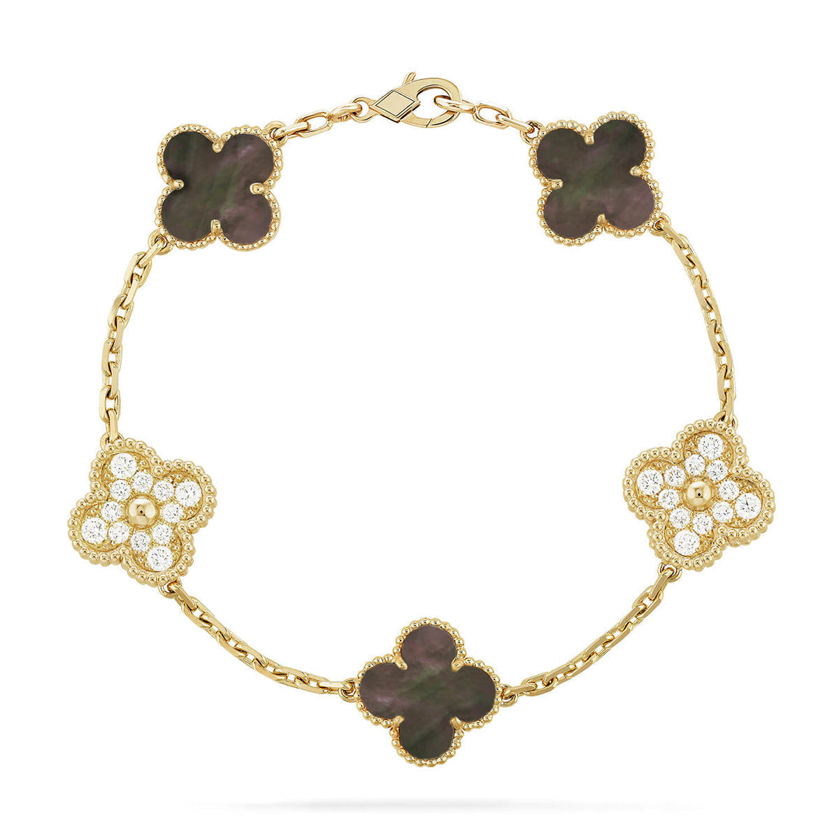 [⭐Seralia] CLOVER 5 MOTIF GRAY MOP BRACELET COLLECTION