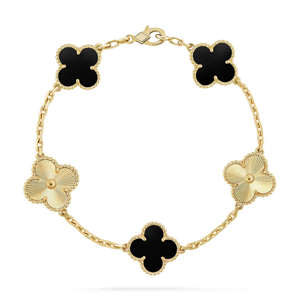 [⭐Seralia] CLOVER 5 MOTIF ONYXS BRACELET COLLECTION