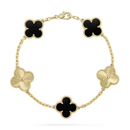 [⭐Seralia] CLOVER 5 MOTIF ONYXS BRACELET COLLECTION