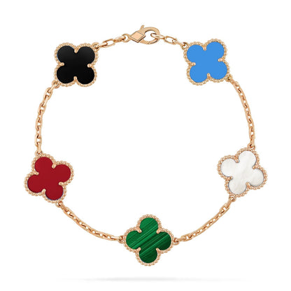 [⭐Seralia]CLOVER 5 MOTIFS MULTICOLOR BRACELET