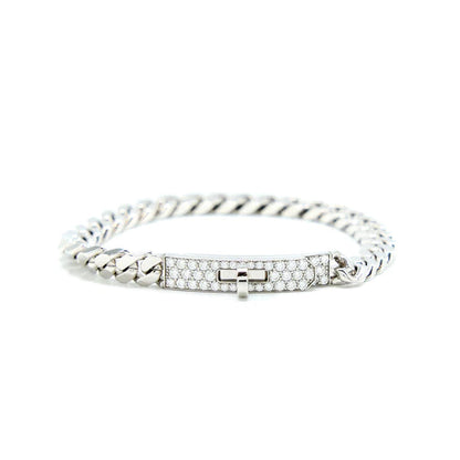[⭐Seralia]KELLY CHAIN SILVER DIAMOND BRACELET